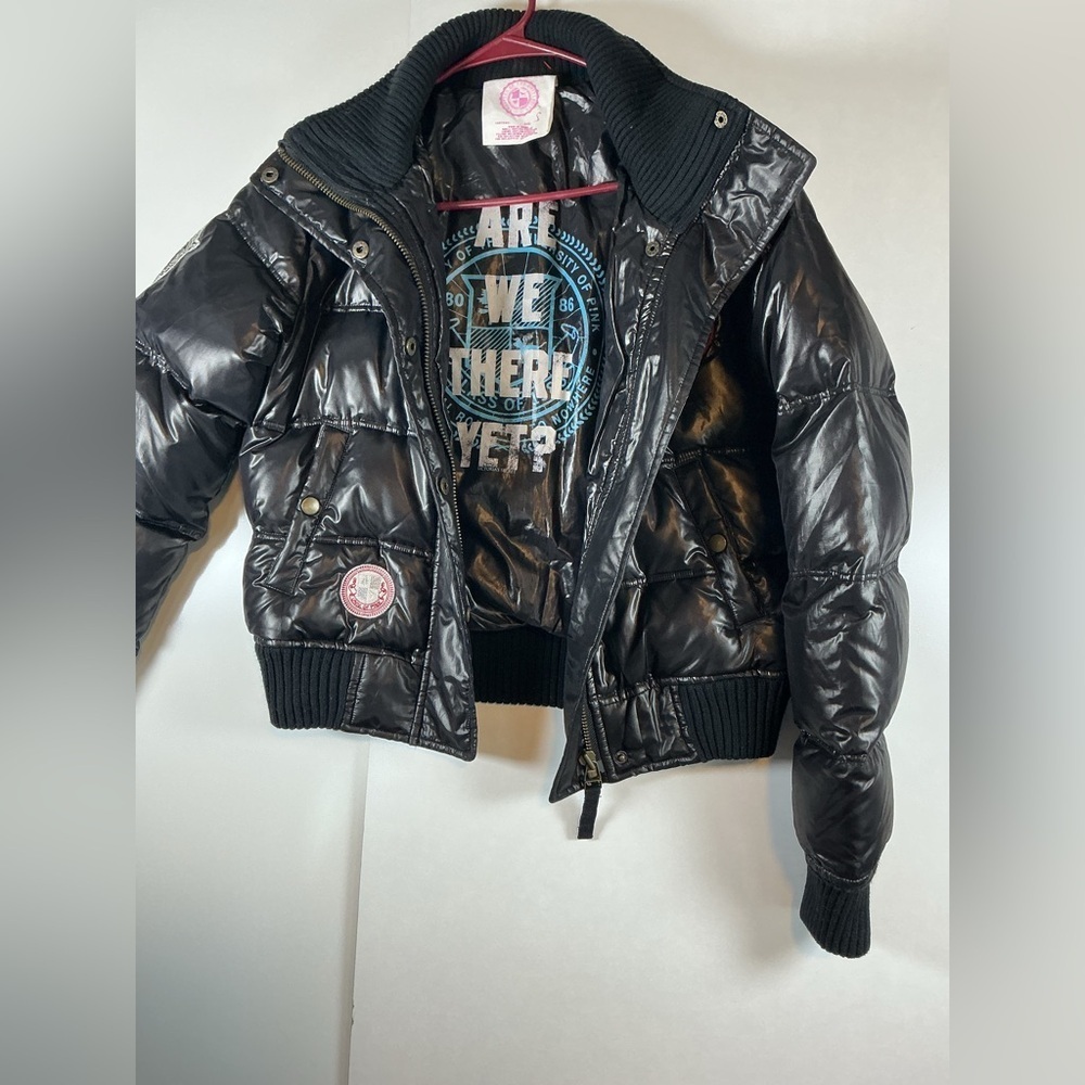 Victoria's Secret Black Bomber Jacket A0397